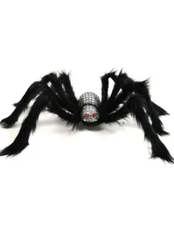 Halloween Décorations d'Halloween Accessoires effrayants d'araignée en fibre de polyester jaune