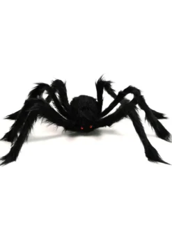 Halloween Décorations d'Halloween Accessoires effrayants d'araignée en fibre de polyester jaune
