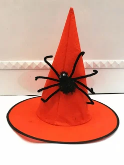 Halloween Décorations d'Halloween Chapeau de mage en plastique rouge Décorations de vacances