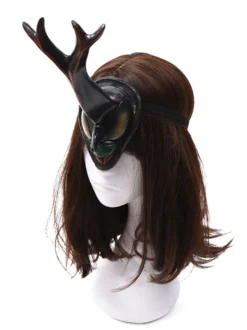 Halloween Décorations effrayantes d'Halloween pour les décorations de vacances de chapeaux de diable en fibre de polyester gris clair pour adultes
