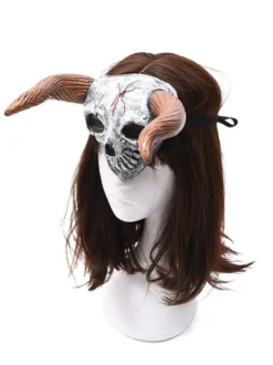 Halloween Décorations effrayantes d'Halloween pour les décorations de vacances de chapeaux de diable en fibre de polyester gris clair pour adultes