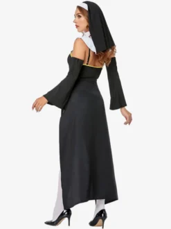 Halloween Déguisement De Nonne Costume Noire Halloween Vampire