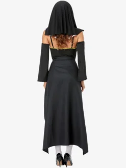 Halloween Déguisement De Nonne Costume Noire Halloween Vampire