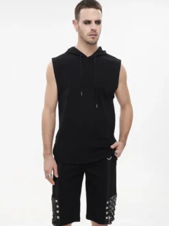 Halloween Gilet sans manches pour homme style punk rock gilet ample steampunk costume