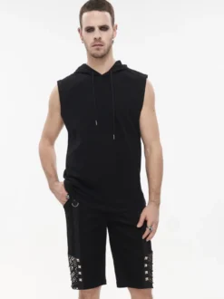 Halloween Gilet sans manches pour homme style punk rock gilet ample steampunk costume