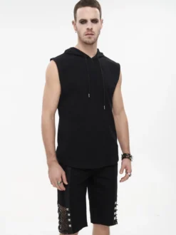 Halloween Gilet sans manches pour homme style punk rock gilet ample steampunk costume
