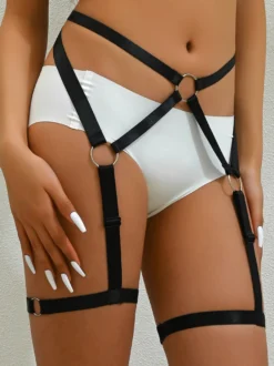 Harnais de cuisse sexy à lanières pour jarretelles pour adultes
