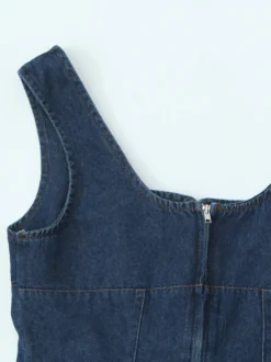 Haut corset en jean à lacets pour femme 2026