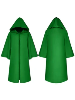 Hommes Ponchos de Noël Bourgogne Cape Polyester Noël Halloween Vacances Costumes