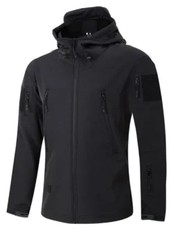 Hommes Vestes À Capuche Chic Deep Grey Black Amazing Jacket