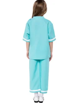 Infirmière enfants Costumes Blouse Blouse Pantalons 2 pièces Ensemble de polyester Fibre Enfant Halloween Costume complet