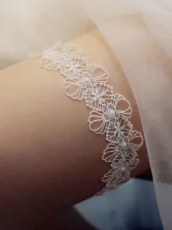 Jarretière De Mariage Pour La Mariée Magnifiques Perles En Dentelle