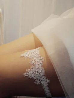 Jarretière De Mariage Sexy Tulle En Relief