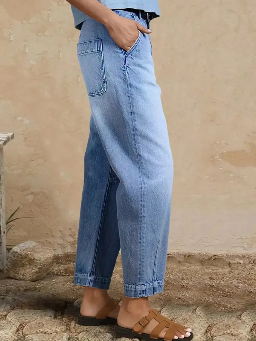 Jean clair taille haute court