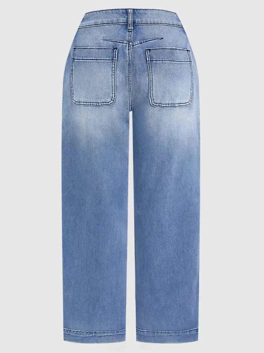 Jean clair taille haute court