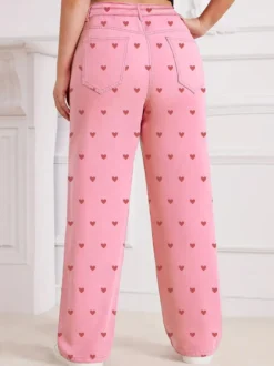 Jeans femme imprimés coupe ample et décontractée