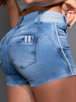 Jeans femme skinny jeans modernes en denim décontractés à ceinture