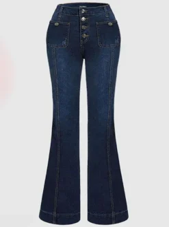 Jeans Pantalon Pour Femme Charmant Polyester