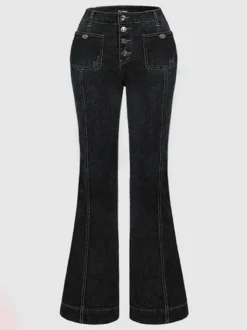 Jeans Pantalon Pour Femme Charmant Polyester