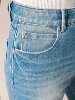Jeans pour femmes bas modernes jeans élégants taille haute en denim