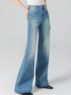 Jeans pour femmes bas modernes jeans élégants taille haute en denim
