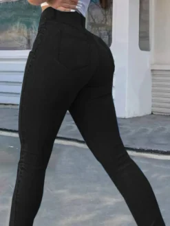 Jeans pour femmes bas modernes et décontractés taille haute