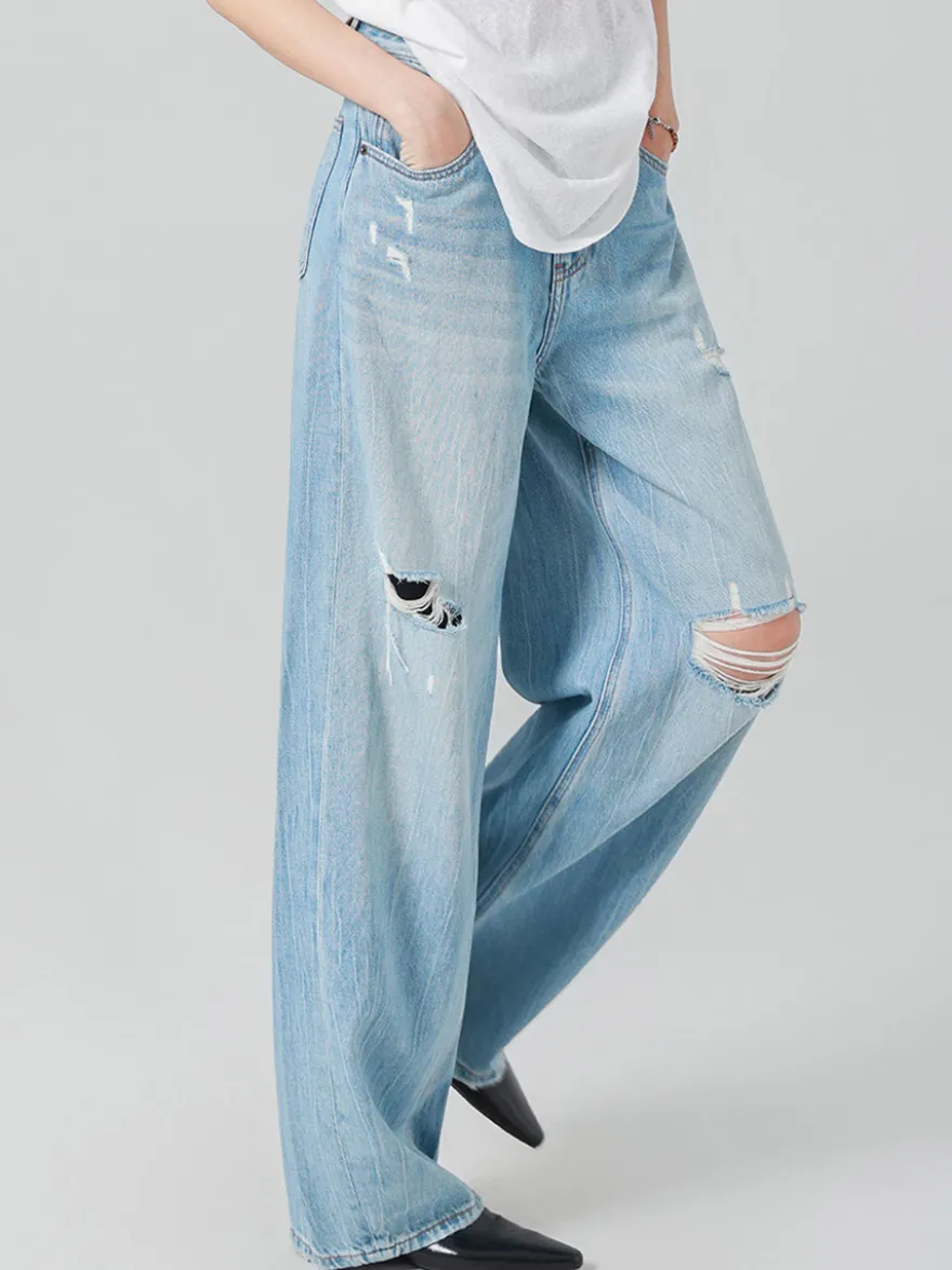 Jeans pour femmes bas sexy et décontractés taille haute