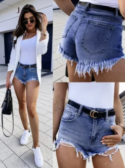 Jeans pour femmes taille haute décontractée en denim jeans pour tous les jours
