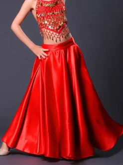 Jupe De Flamenco Pour Filles Paso Doble Costume De Danse Enfants Red Split Costumes De Tauromachie Espagnole Déguisements Halloween