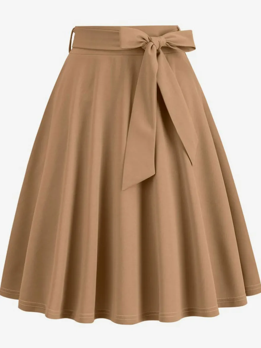 Jupe Femme Vert Arcs Taille Courte Rehaussée Couches Vintage Femmes Bas