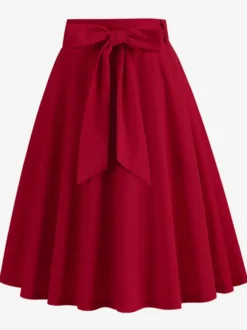 Jupe Femme Vert Arcs Taille Courte Rehaussée Couches Vintage Femmes Bas