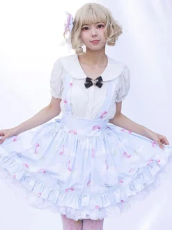 Jupe idole Lolita SK Cardcaptor Sakura volants jupes Lolita à imprimé Fleurie