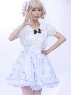 Jupe idole Lolita SK Cardcaptor Sakura volants jupes Lolita à imprimé Fleurie