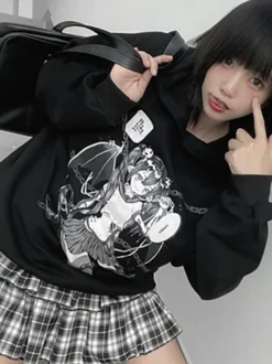 Jupe Lolita Mini-jupe à carreaux avec bordure en dentelle superposée