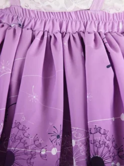 Jupe Lolita violete douse excellente en polyester impression avec dentelle Déguisements Halloween