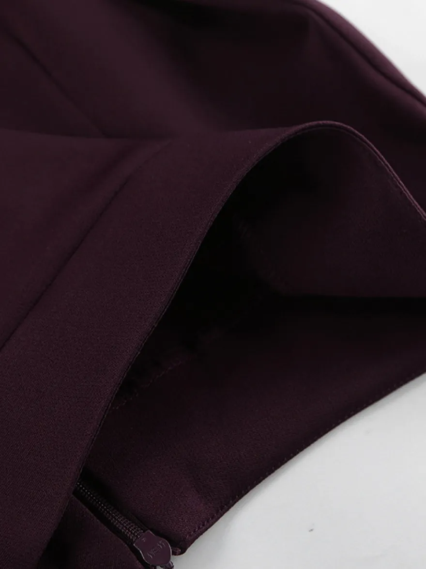 Jupe longue fendue au dos pour femme - Élégante jupe droite taille haute - Tenue de bureau luxueuse et discrète 2026