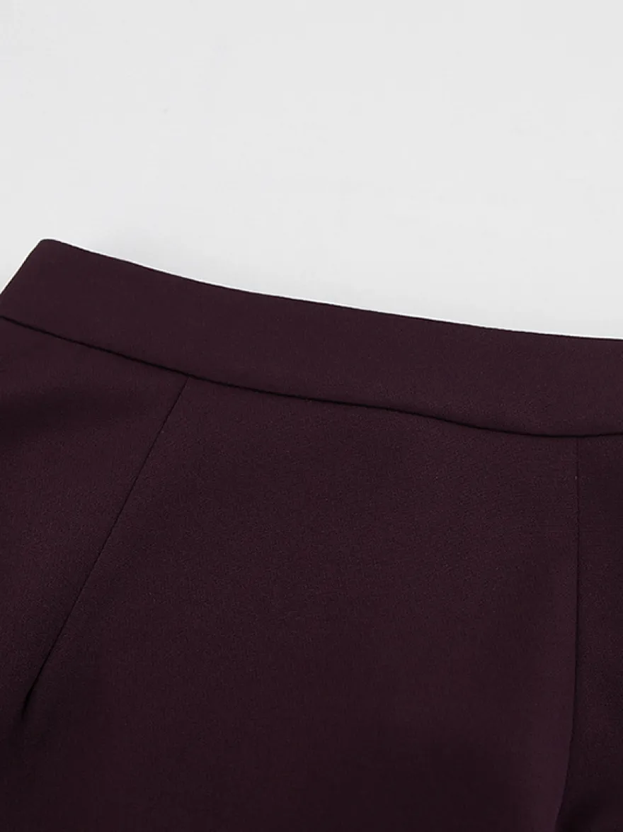 Jupe longue fendue au dos pour femme - Élégante jupe droite taille haute - Tenue de bureau luxueuse et discrète 2026