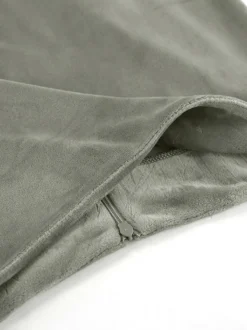Jupe longue sirène moulante taille haute en faux daim extensible