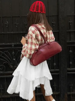 Jupe mini asymétrique à taille élastique et bordure en dentelle à volants