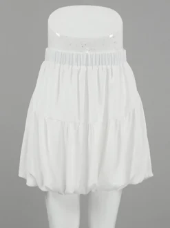 Jupes blanches en mousseline élégantes mini pour femmes