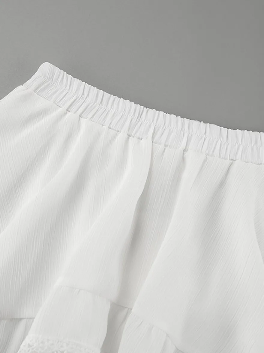 Jupes blanches taille haute élégantes mini pour femmes