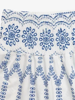 Jupes bleues taille naturelle style bohème longues jupes d'été pour femmes