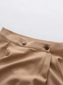 Jupes kaki élégantes vêtements de printemps bas longs pour femmes