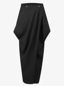 Jupes kaki élégantes vêtements de printemps bas longs pour femmes