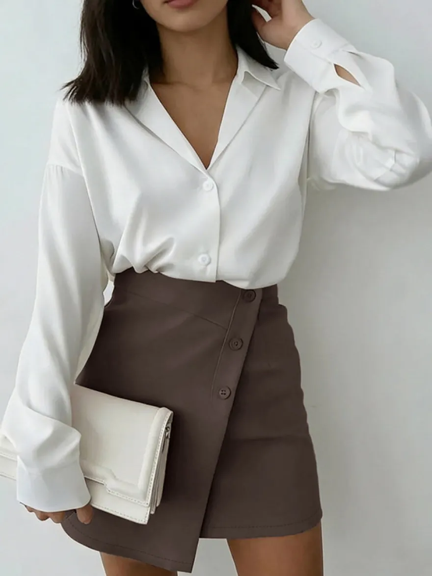 Jupes marron mini d'été pour femmes