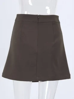 Jupes marron mini d'été pour femmes