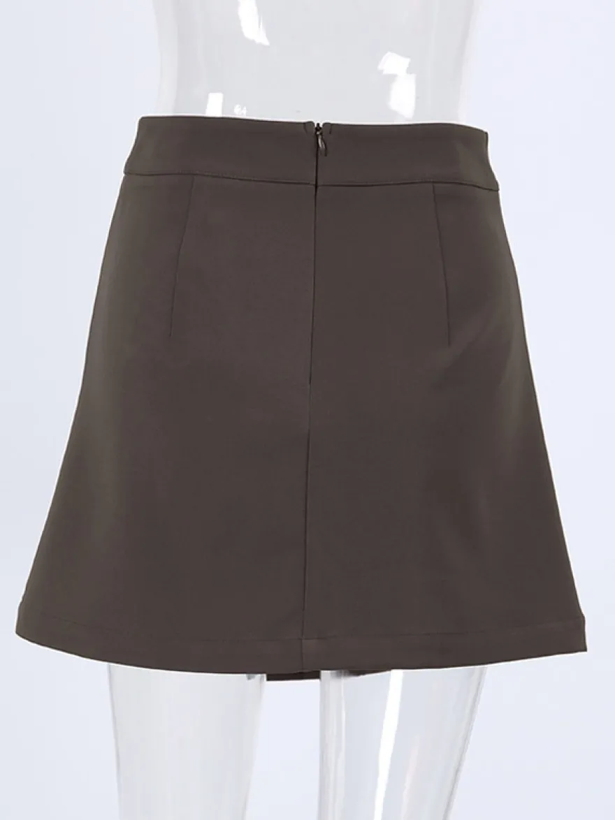 Jupes marron mini d'été pour femmes