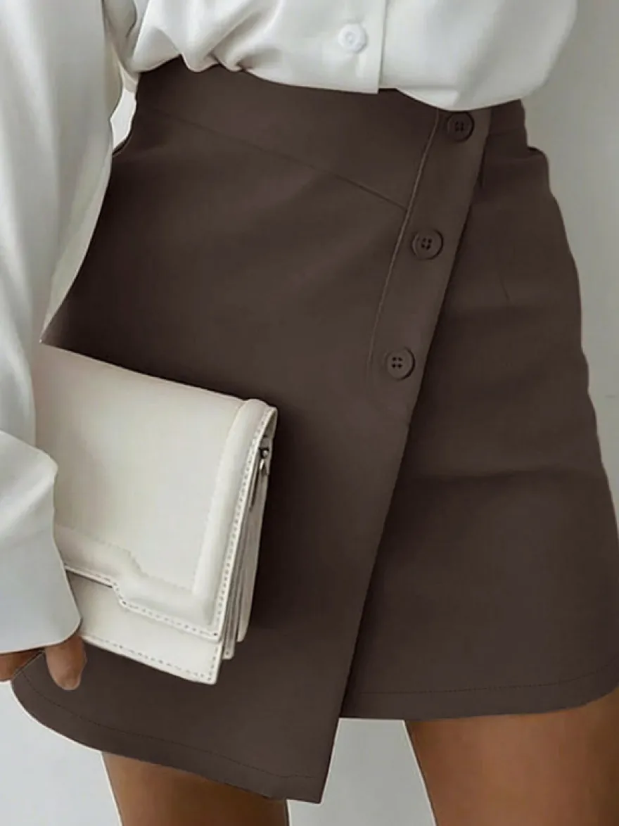Jupes marron mini d'été pour femmes