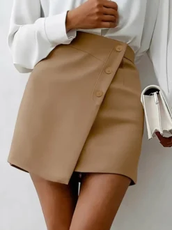 Jupes marron mini d'été pour femmes