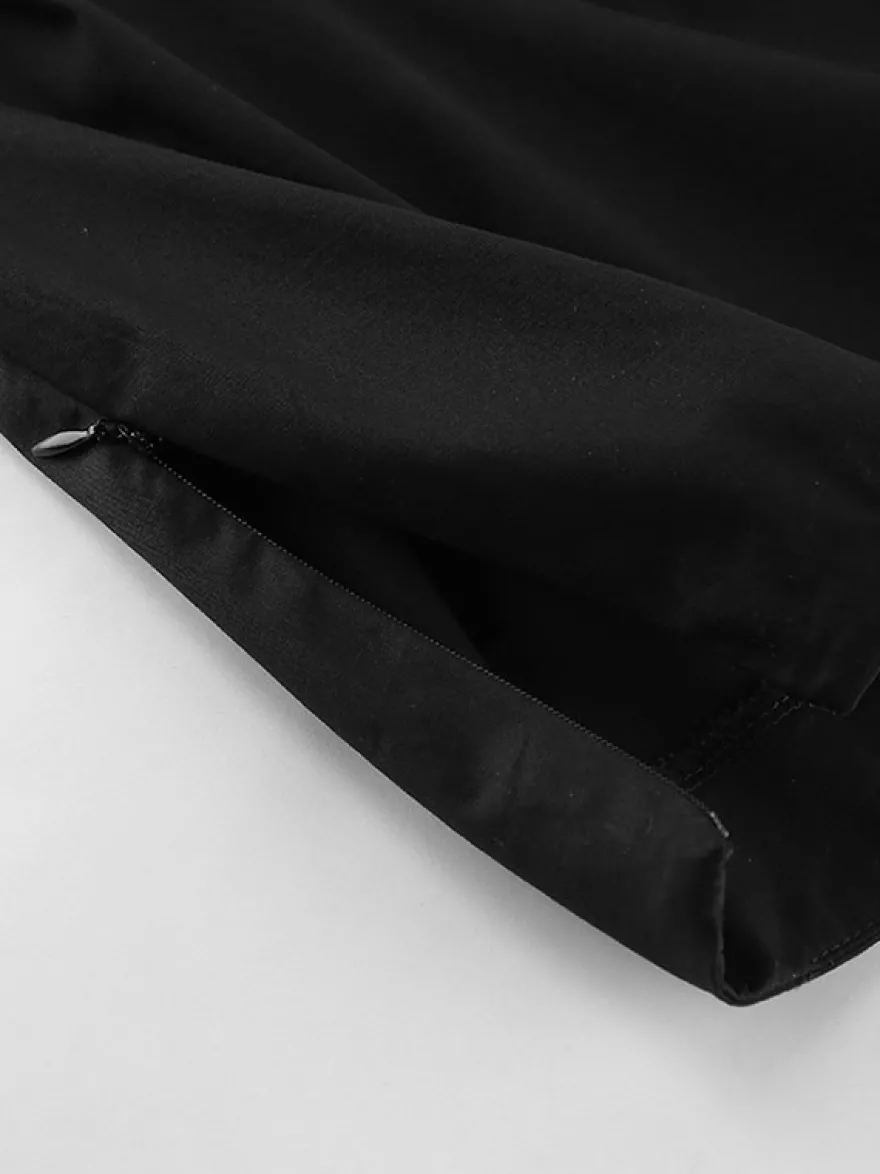 Jupes noires courtes asymétriques pour femmes